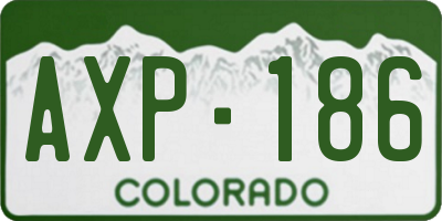 CO license plate AXP186