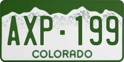 CO license plate AXP199