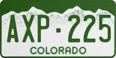 CO license plate AXP225