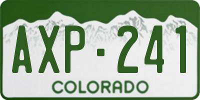 CO license plate AXP241