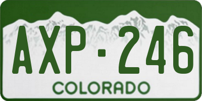 CO license plate AXP246