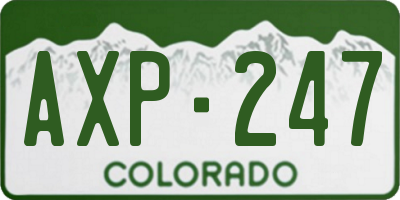 CO license plate AXP247