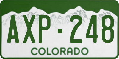 CO license plate AXP248