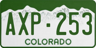CO license plate AXP253