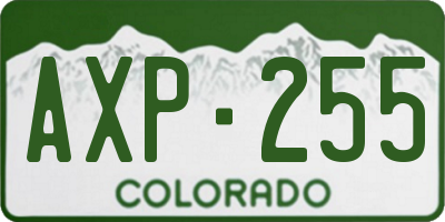 CO license plate AXP255