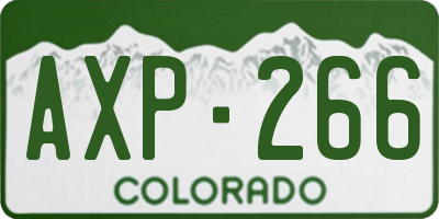 CO license plate AXP266