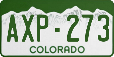 CO license plate AXP273