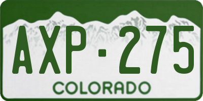 CO license plate AXP275