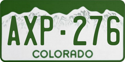 CO license plate AXP276