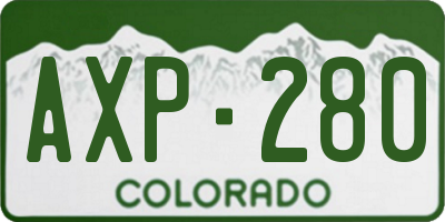 CO license plate AXP280