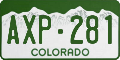 CO license plate AXP281