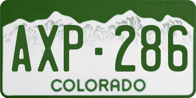 CO license plate AXP286