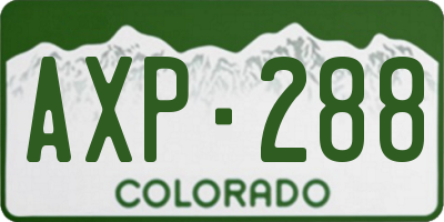 CO license plate AXP288