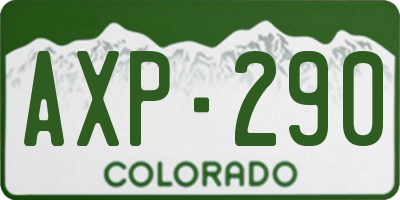 CO license plate AXP290