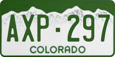 CO license plate AXP297