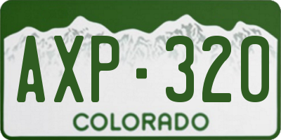 CO license plate AXP320