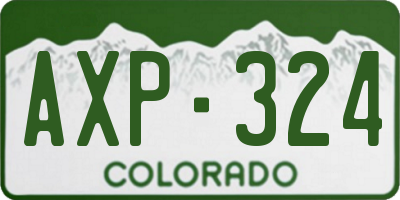 CO license plate AXP324