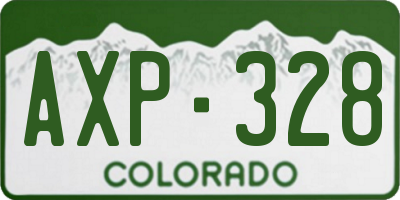 CO license plate AXP328