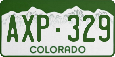 CO license plate AXP329
