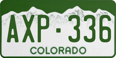 CO license plate AXP336