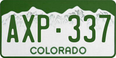 CO license plate AXP337