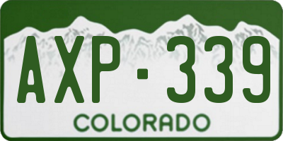 CO license plate AXP339