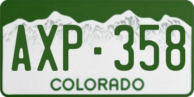 CO license plate AXP358