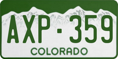 CO license plate AXP359