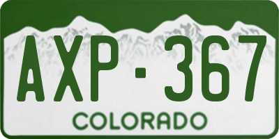 CO license plate AXP367