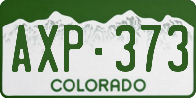 CO license plate AXP373