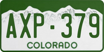 CO license plate AXP379