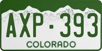 CO license plate AXP393