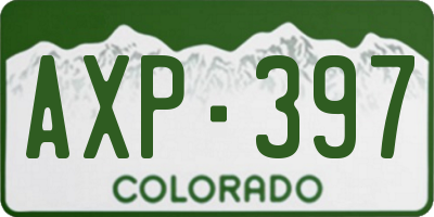 CO license plate AXP397
