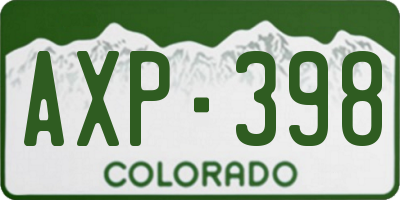 CO license plate AXP398