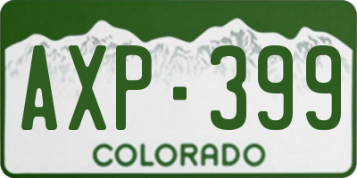 CO license plate AXP399