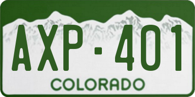CO license plate AXP401