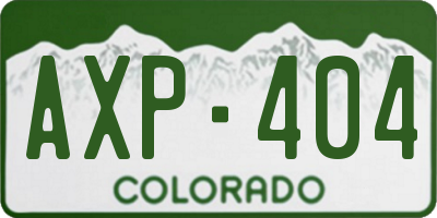 CO license plate AXP404