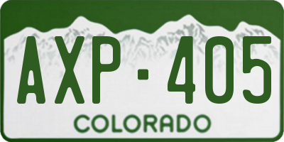 CO license plate AXP405