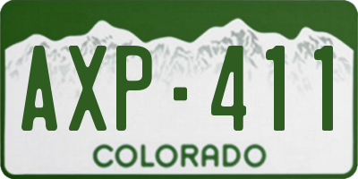 CO license plate AXP411