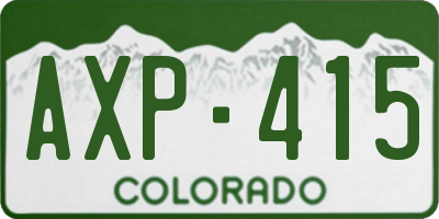 CO license plate AXP415