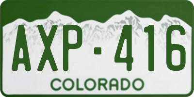 CO license plate AXP416
