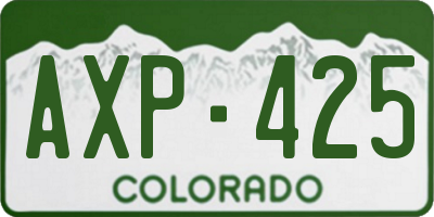 CO license plate AXP425