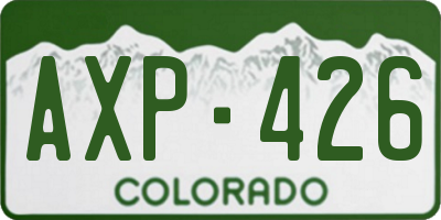 CO license plate AXP426