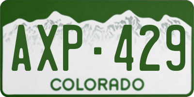 CO license plate AXP429