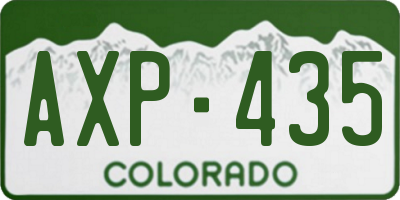 CO license plate AXP435