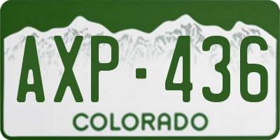 CO license plate AXP436