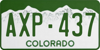 CO license plate AXP437