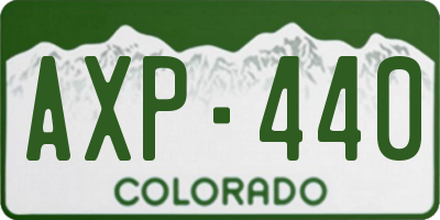 CO license plate AXP440