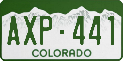 CO license plate AXP441