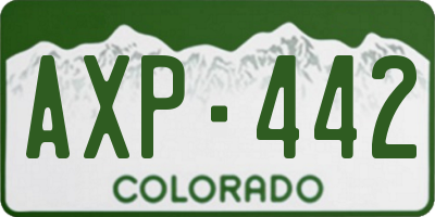 CO license plate AXP442